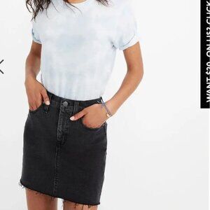 Madewell Black Denim Mini Skirt